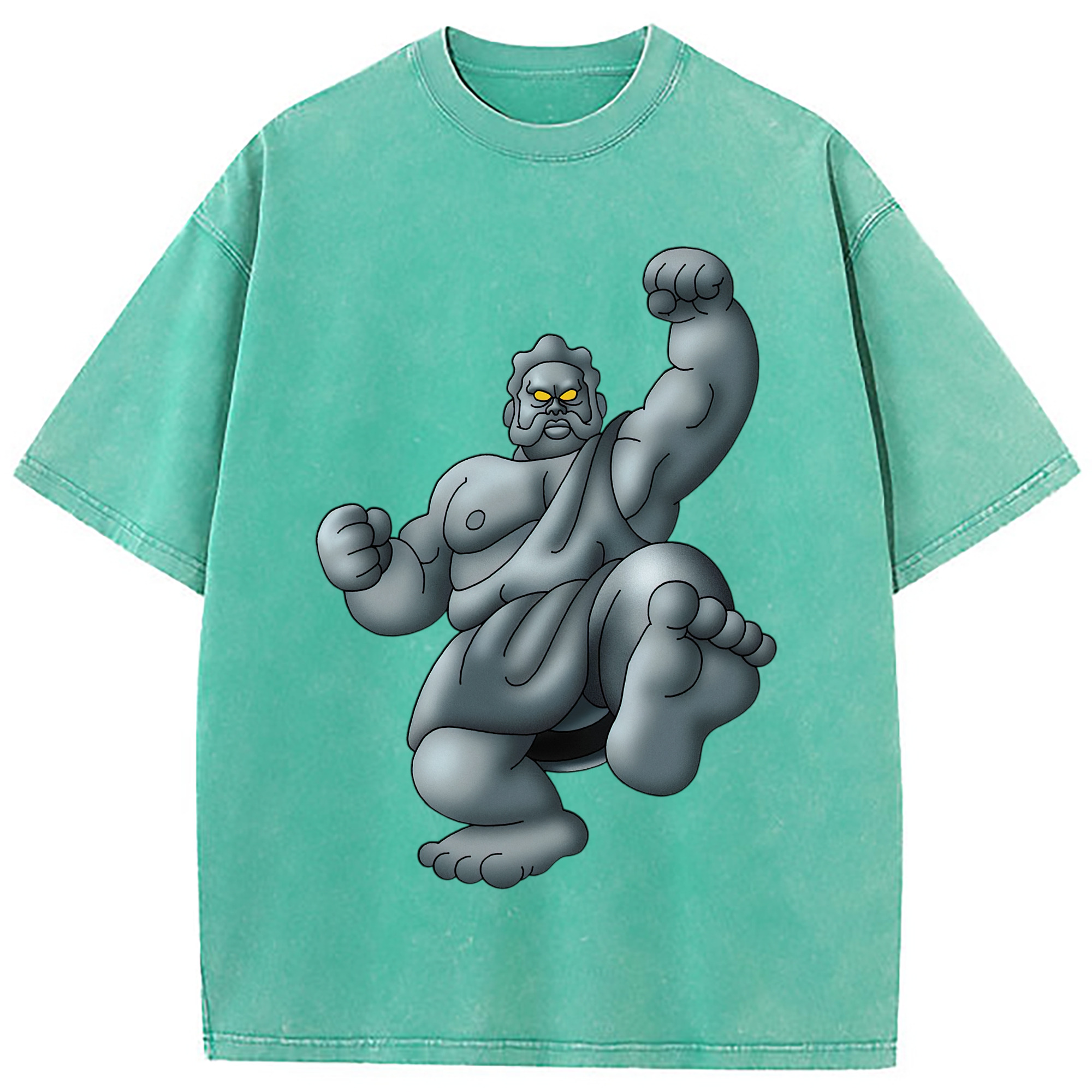（画像用） ドラゴンクエスト Doragon Kuesuto Dragon Quest 綿100% ヴィンテージ風 半袖Tシャツ（フロントプリント）